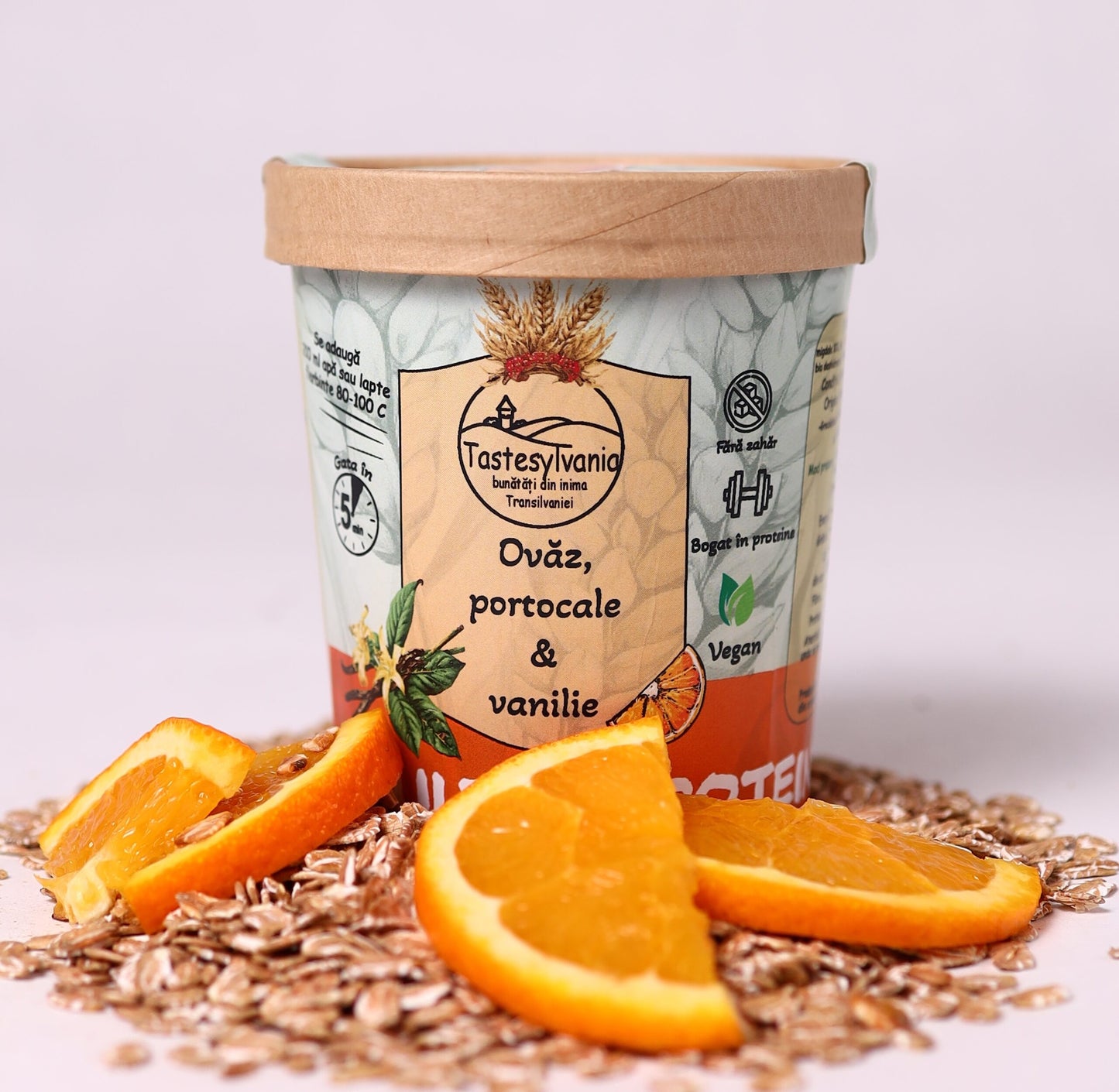 OVĂZ PROTEIC, PORTOCALE ȘI VANILIE 80G