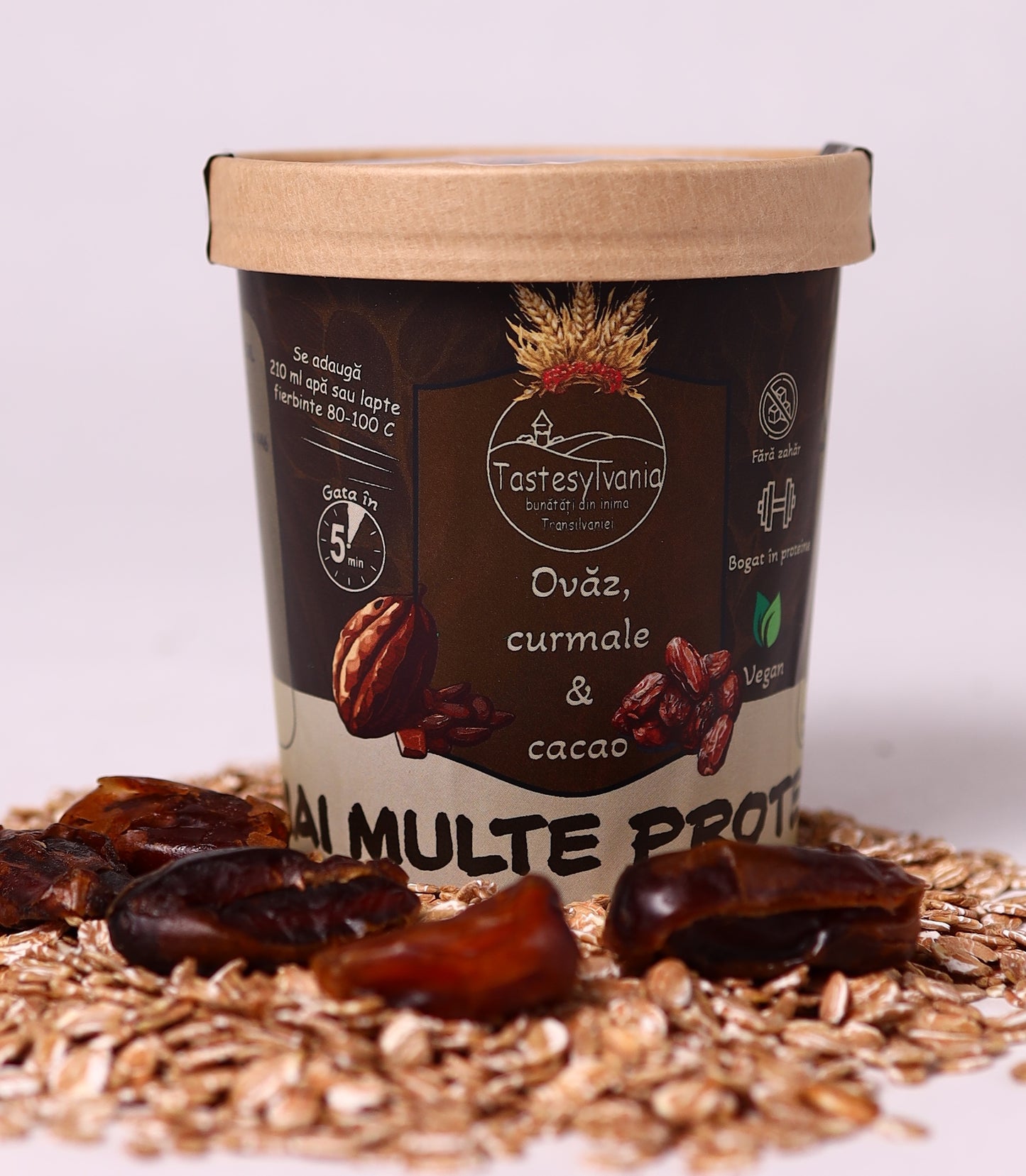 OVĂZ PROTEIC, CACAO ŞI CURMALE 80G