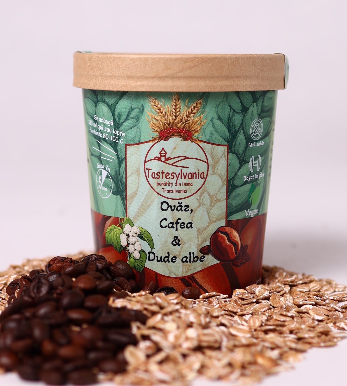 Terci de ovăz cu dude și cafea