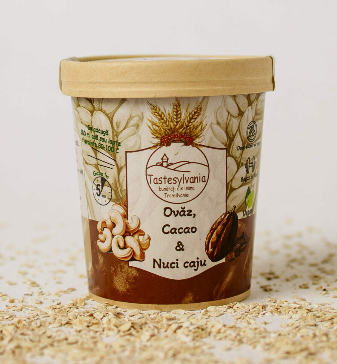 Terci de ovăz cu nuci Caju și Cacao