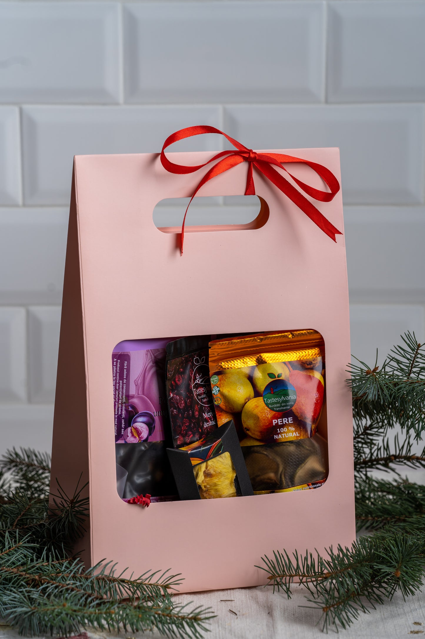 Pachet cadou - tip pungă- roz