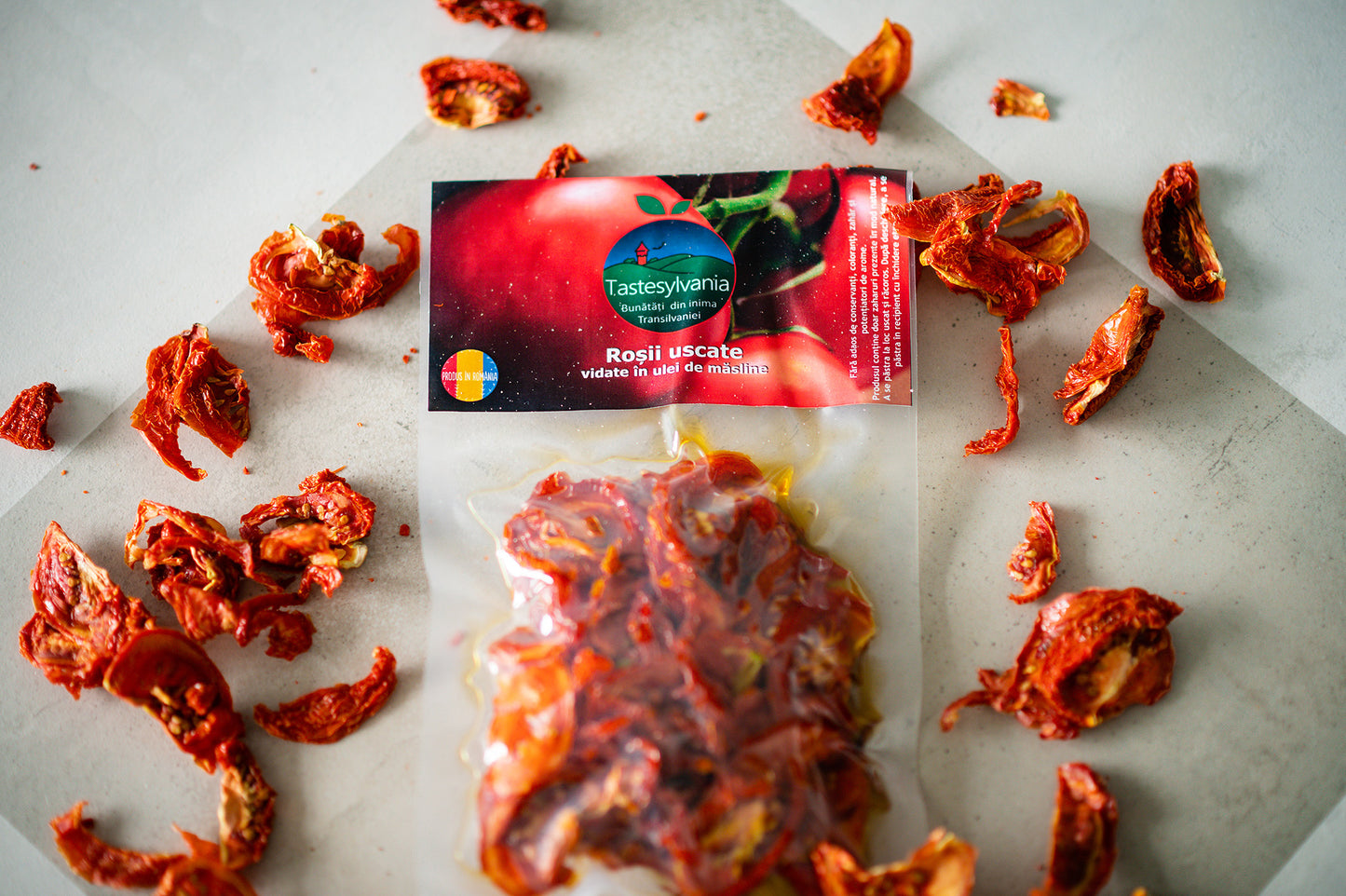 Roșii deshidratate vidate în ulei de măsline 200g